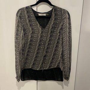 Robert Rodriguez long sleeve silk blouse